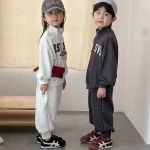【80-130】 英字 ハーフジッパー セットアップ - 画像 (12)