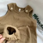【80-130】 レトロ シンプル サロペット - 画像 (10)