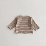 【73-100】 サイドボタン ボーダー シャツ - 画像 (15)