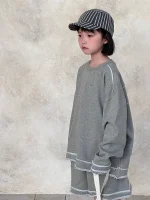 【90-150】 ボーダー カジュアル セットアップ - 画像 (9)
