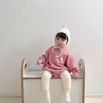 【66-90】 ハート刺しゅう ロンパース - 画像 (9)