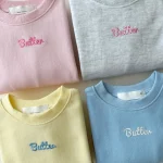【80-130】 英字刺繡 セットアップ - 画像 (7)