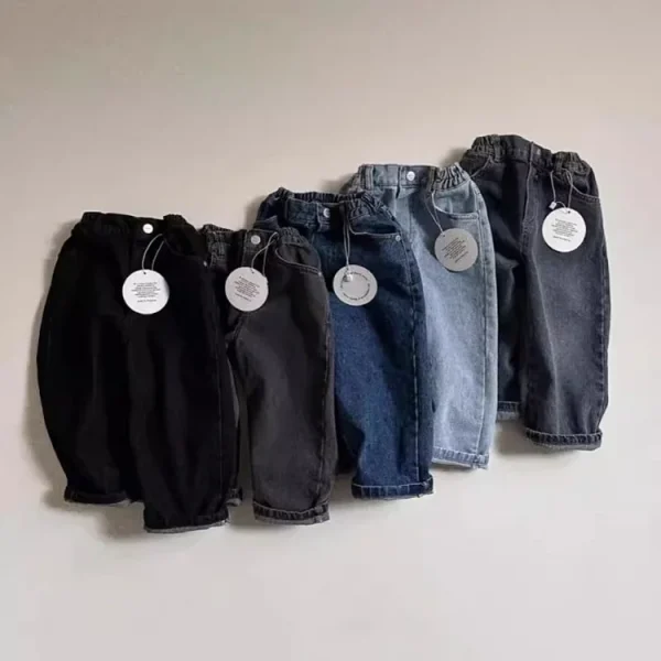 【73-120cm】 シンプル デニム パンツ