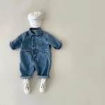 【66-100】 ポケット ポロ デニム オールインワン - 画像 (5)