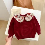 【66-100】 刺繍 襟 トップス - 画像 (9)
