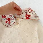 【66-100】 刺繍 襟 トップス - 画像 (18)