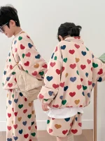 【90-150】ハート姉妹兄弟コーデ セットアップ - 画像 (3)