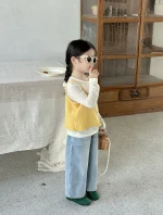 【90-140】 イエローキャミORデニム パンツ ORベージュ トップス - 画像 (9)