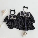 【66-140】 リボン 小花柄 ロンパース or ワンピース - 画像 (5)