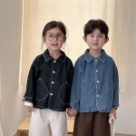 【80-150】 ポケット付き デニム アウター - 画像 (13)