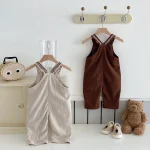 【80-130】 フロントポケットコーデュロイ サロペット OR セーター - 画像 (3)