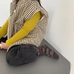 【80-130】 チェック ベスト - 画像 (2)