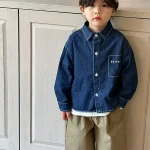 【80-150】 ビッグ襟 ワンピース or デニム シャツ - 画像 (8)