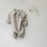 【66-90】 韓国風 ノーカラー ロンパース - 画像 (7)
