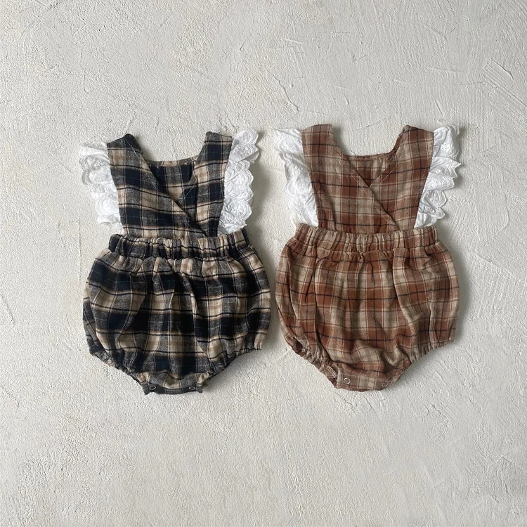 5e9c3d946b940e6880c3ff1d9ff1b8a4_750x.webp 【66-90】チェック柄 ロンパース - 画像 (1)