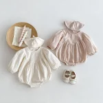 【66-90】 花柄 刺しゅう ロンパース - 画像 (10)