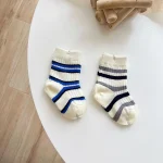 【GOODS】 韓国風 英字ボーダー ソックス 5点セット - 画像 (5)
