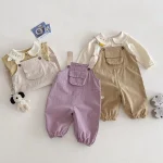 【73-120】 ポケット付き シンプル サロペット - 画像 (5)
