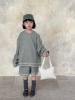 【90-150】 ボーダー カジュアル セットアップ - 画像 (6)