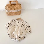 【66-100】 ワンピース風 ドット ロンパース - 画像 (11)