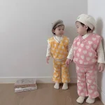 【80-120】ハート ベスト + パンツ セットアップ - 画像 (11)