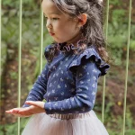 【90-150】フリル花柄 インナー シャツ - 画像 (3)