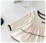 【66-90】 リボン付き ワンピース風 ロンパース - 画像 (11)