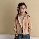 【80-150】 フード付き ポケット付き アウター - 画像 (5)