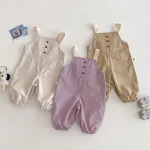 【73-120】 ポケット付き シンプル サロペット - 画像 (4)