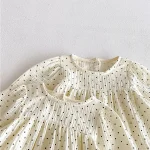 【66-110】 ドットボンネット付き ロンパースor ワンピース - 画像 (9)