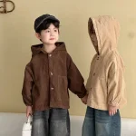 【80-150】 フード付き ポケット付き アウター - 画像 (10)
