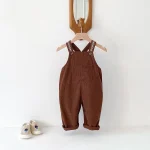 【80-130】 フロントポケットコーデュロイ サロペット OR セーター - 画像 (7)