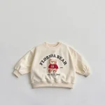 【80-130】 クマ 英字 プルオーバー トレーナー - 画像 (4)