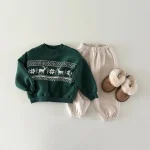 【80-130】 鹿柄 ボア付き トップス - 画像 (10)