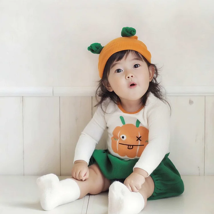 7d63ab996e6012706cac7644dc7db492_750x-1.webp 【73-100】帽子付き ハロウィーンかぼちゃ 3点セット - 画像 (1)