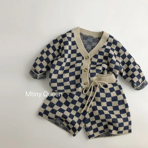 【80-130cm】チェック柄 カーディガン or ボトムス