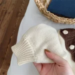 【90-130】 フリルビッグ襟 ニット トップス - 画像 (8)