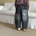 【80-150】 バックポケットロゴ デニム パンツ - 画像 (13)