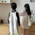 【80-150】 ポケット付き サロペット or ワンピース - 画像 (5)