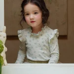 【90-150】フリル花柄 インナー シャツ - 画像 (4)
