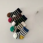 【GOODS】 韓国風 ボーダー ソックス - 画像 (4)
