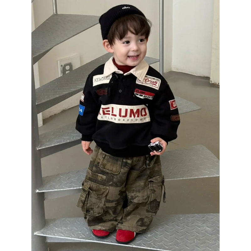 92193137-b574-496f-9e12-a562966f02bb.png 【80-130】プリント カジュアル 裏起毛 トレーナー/パンツ - 画像 (1)