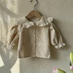 【73-120】 丸襟レース シャツ - 画像 (5)