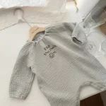 【66-100】 英字プリント リネン オールーインワン - 画像 (4)
