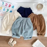 【80-120】 シンプルコーデュロイ パンツ - 画像 (3)