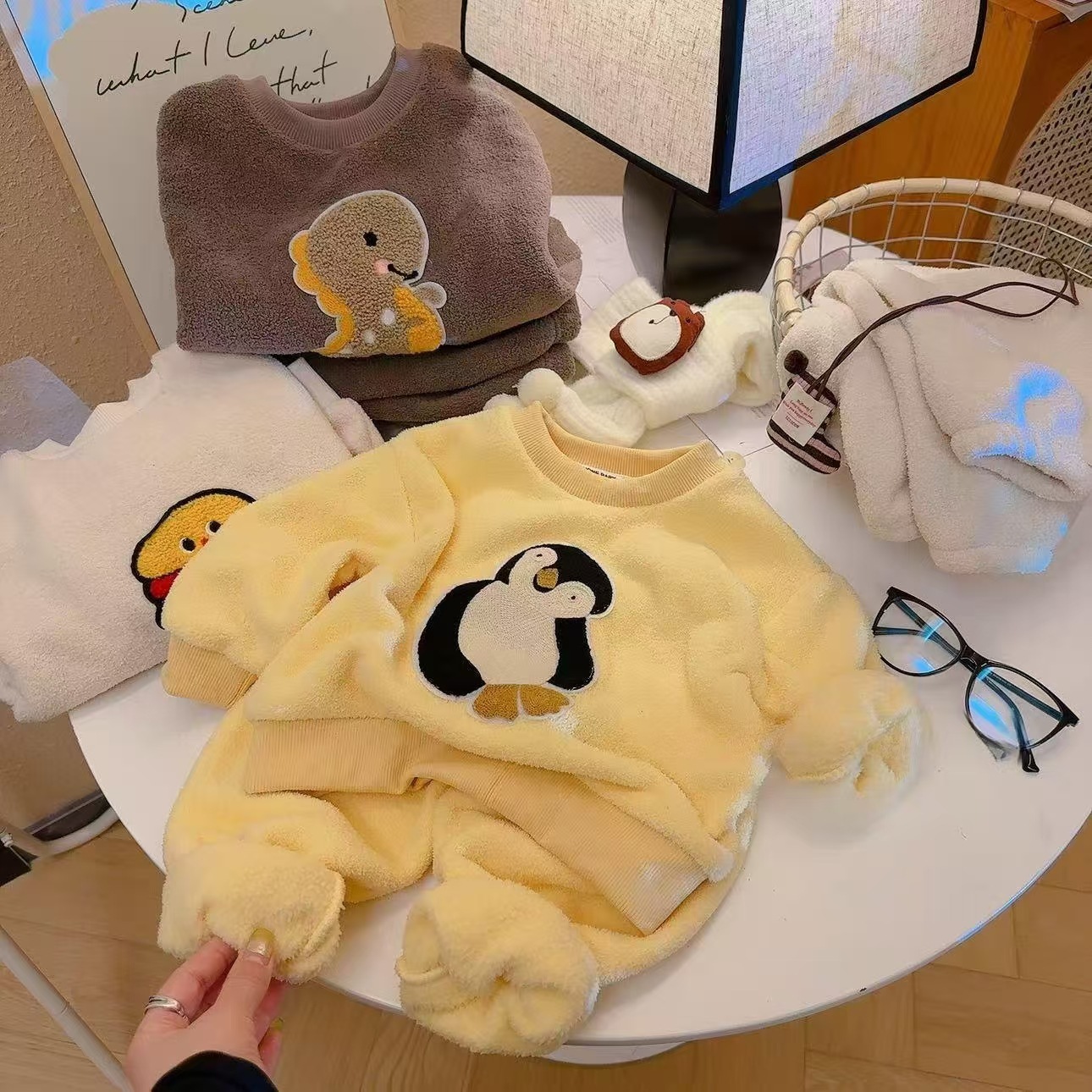 【73-140cm】ふわふわ キュート あったか ルームウェア
