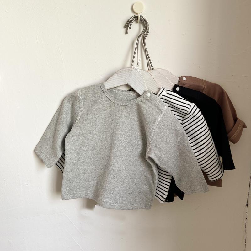【66-100】肌に優しい シンプル 長袖 Tシャツ - 画像 (5)