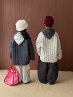【90-150】ナチュラル 動きやすい 中綿ジャケット - 画像 (5)