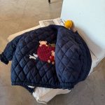 【90-140】 刺繍 クマ柄 裏起毛 アウター - 画像 (4)