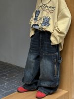 【100-160】 トレンド 動きやすい デニム パンツ - 画像 (6)
